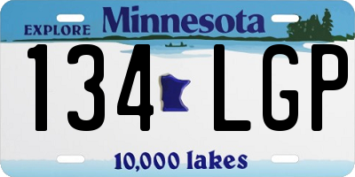 MN license plate 134LGP