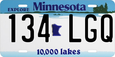 MN license plate 134LGQ