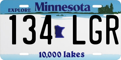 MN license plate 134LGR