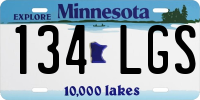 MN license plate 134LGS