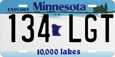 MN license plate 134LGT