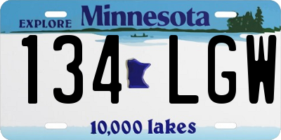 MN license plate 134LGW