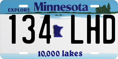 MN license plate 134LHD