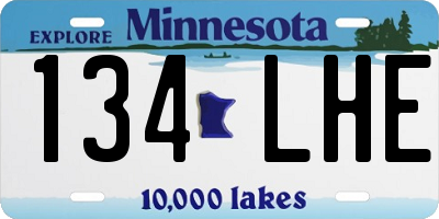 MN license plate 134LHE