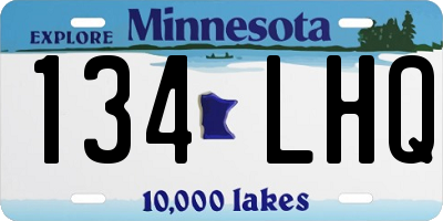 MN license plate 134LHQ