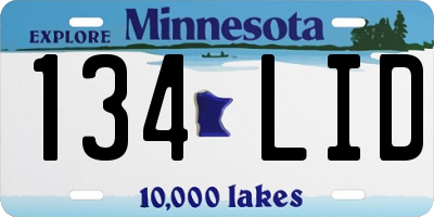 MN license plate 134LID