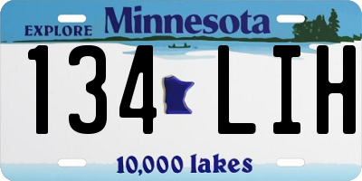 MN license plate 134LIH