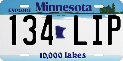 MN license plate 134LIP
