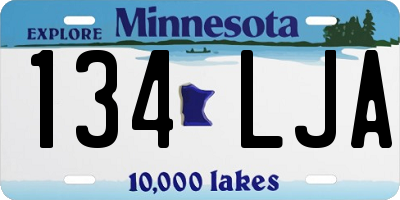 MN license plate 134LJA