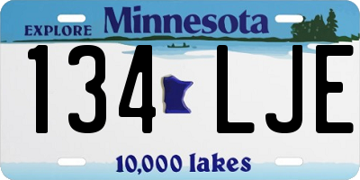 MN license plate 134LJE