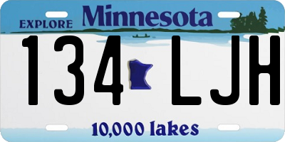 MN license plate 134LJH