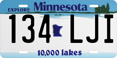 MN license plate 134LJI
