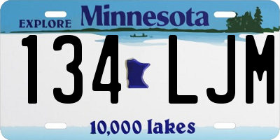 MN license plate 134LJM