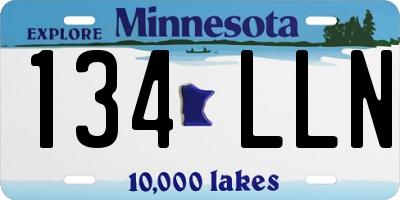 MN license plate 134LLN