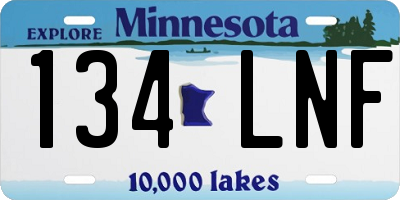 MN license plate 134LNF