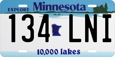 MN license plate 134LNI