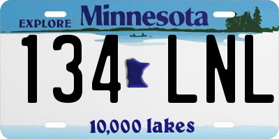 MN license plate 134LNL
