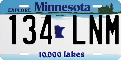 MN license plate 134LNM