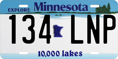 MN license plate 134LNP