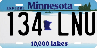 MN license plate 134LNU