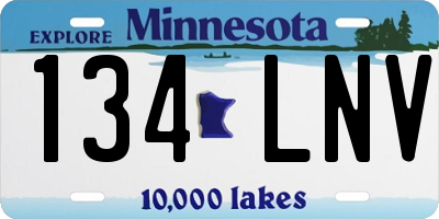 MN license plate 134LNV
