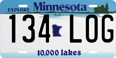 MN license plate 134LOG