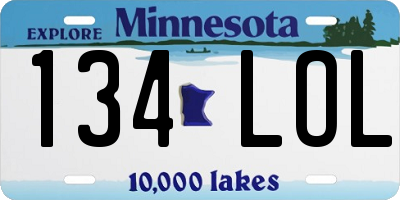 MN license plate 134LOL