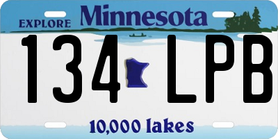 MN license plate 134LPB