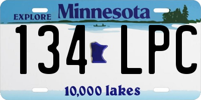 MN license plate 134LPC