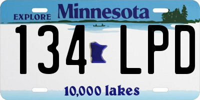 MN license plate 134LPD