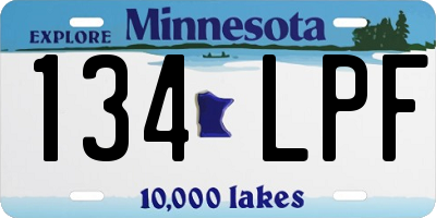 MN license plate 134LPF