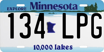 MN license plate 134LPG