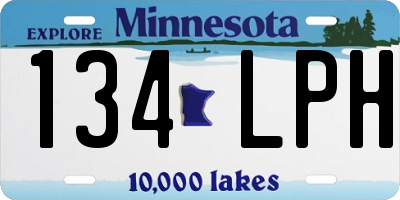 MN license plate 134LPH