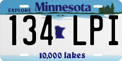 MN license plate 134LPI