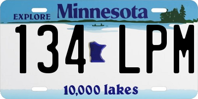 MN license plate 134LPM