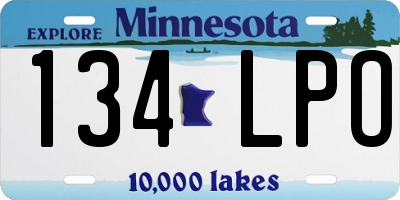 MN license plate 134LPO
