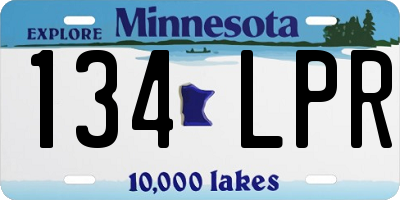 MN license plate 134LPR