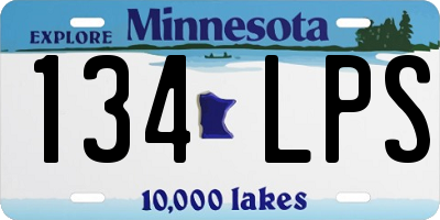 MN license plate 134LPS