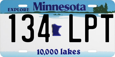 MN license plate 134LPT
