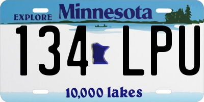 MN license plate 134LPU