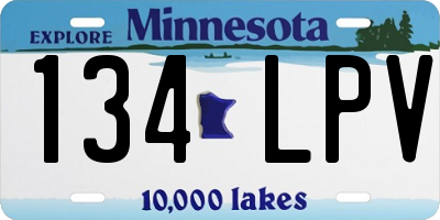 MN license plate 134LPV