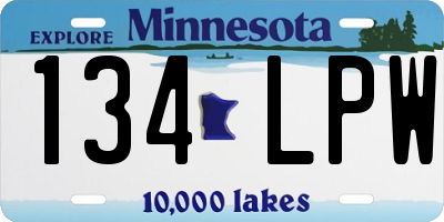 MN license plate 134LPW