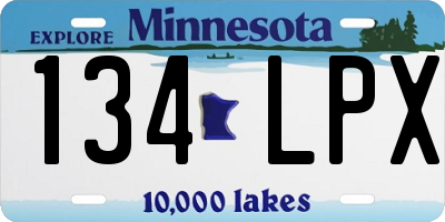 MN license plate 134LPX