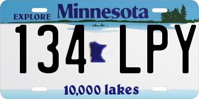 MN license plate 134LPY