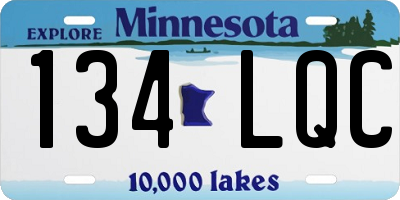 MN license plate 134LQC