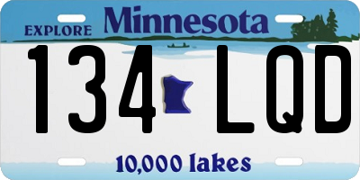 MN license plate 134LQD