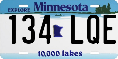 MN license plate 134LQE