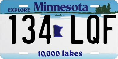 MN license plate 134LQF