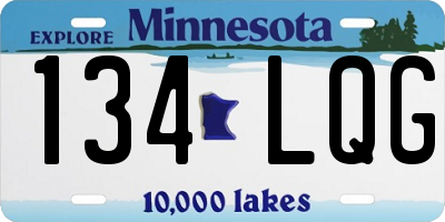 MN license plate 134LQG