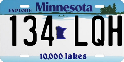 MN license plate 134LQH